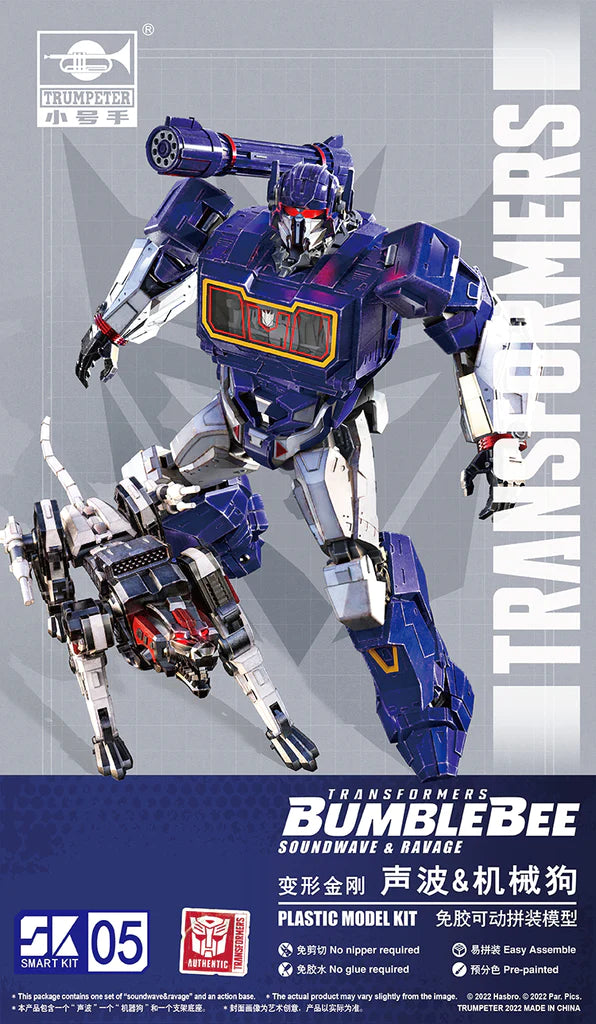 TRUMPETER Transformers Bumblebee Smart Kit 05 Soundwave and Ravage Model Kit