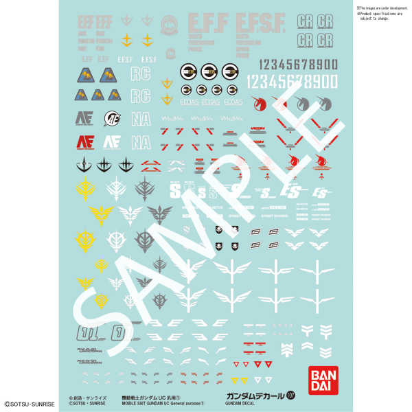 Gundam Decal #107 - Mobile Suit Gundam UC 1