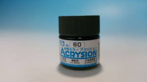 Mr. Hobby Acrysion N60 - IJA Green (Semi-Gloss/Aircraft) Bottle Paint