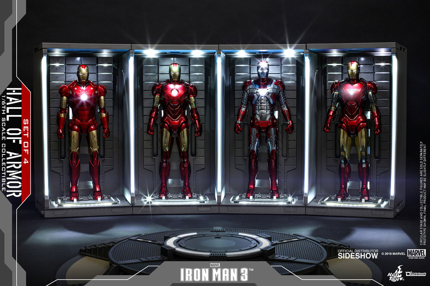 Hall of Armor Set of 4 Sixth Scale Figure Accessory by Hot Toys