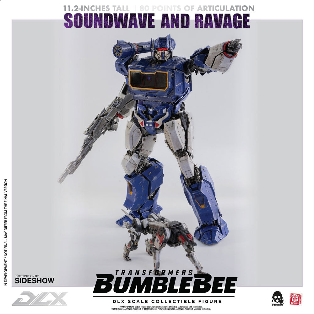 Soundwave & Ravage DLX Scale Collectible Figure - Transformers: Bumblebee (ThreeA)