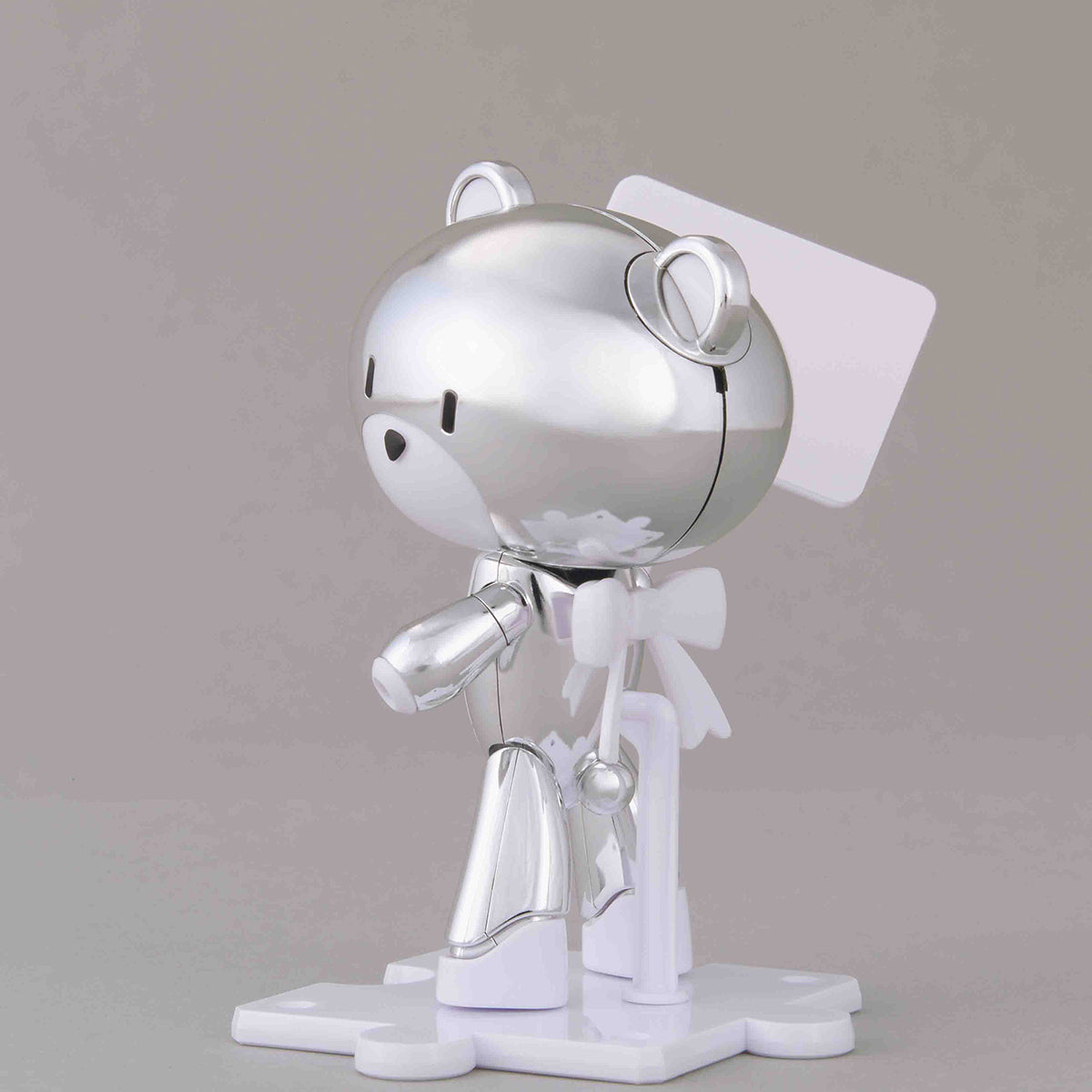 Premium Bandai HG 1/144 THE GUNDAM BASE LIMITED PETIT'GGUY SILVER SPARKLE & PLACARD