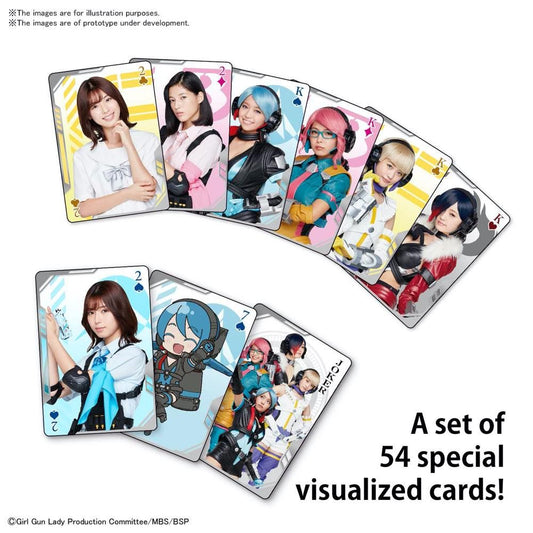Girl Gun Fight Playing Cards