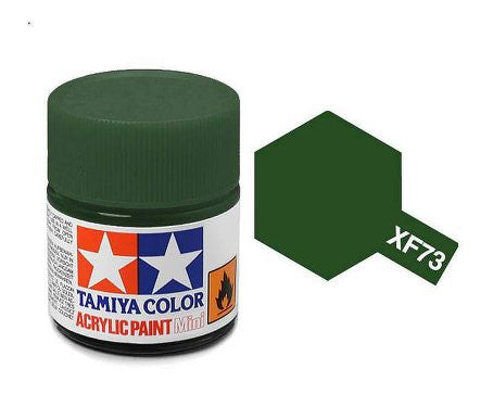 Tamiya Color Acrylic Paint Mini Bottle XF-73 Dark Green JGSDF
