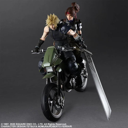 Final Fantasy VII Remake Play Arts Kai Jessie, Cloud & Motorcycle Set