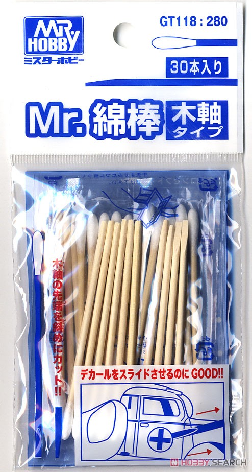 Mr.Cotton Swab Wooden Axis Type (30 pieces)