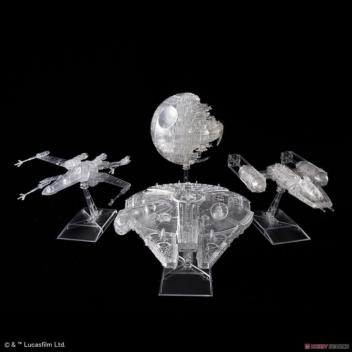 1/144 & 1/350 & 1/270000 Star Wars: Return of The Jedi Clear Vehicle Set