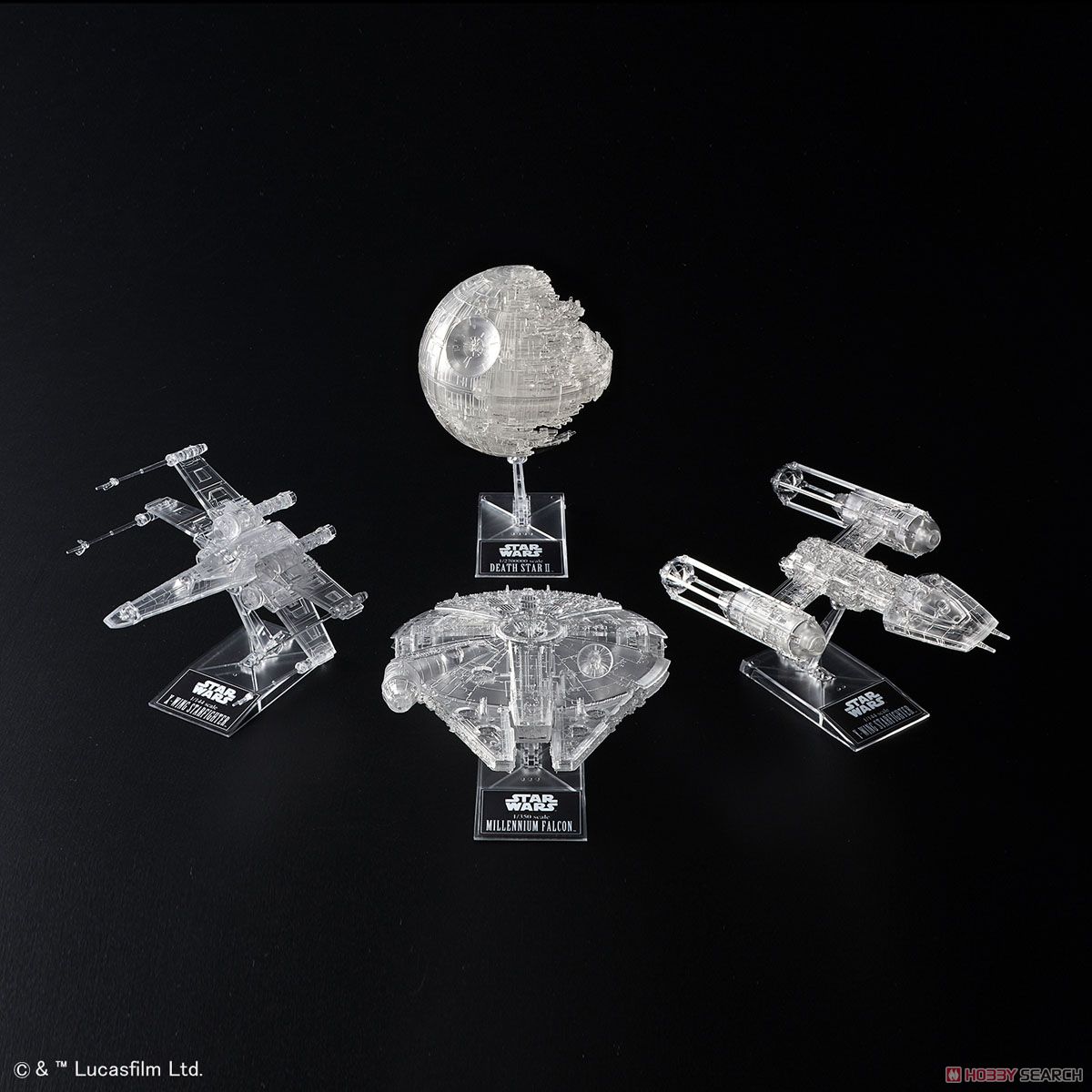 1/144 & 1/350 & 1/270000 Star Wars: Return of The Jedi Clear Vehicle Set