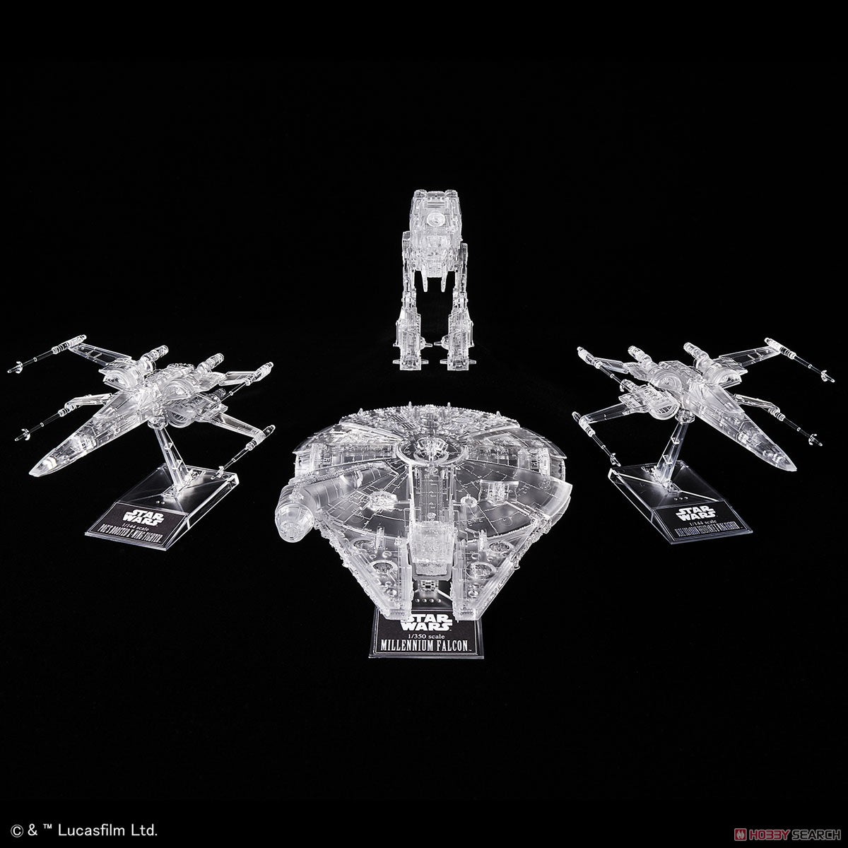 1/144 & 1/350 &1/540 Star Wars: The Last Jedi Clear Vehicle Set