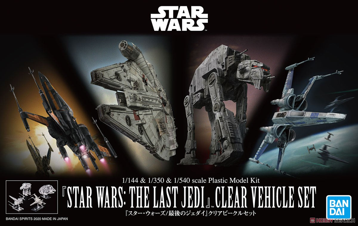 1/144 & 1/350 &1/540 Star Wars: The Last Jedi Clear Vehicle Set