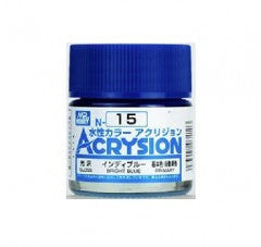 Mr. Hobby Acrysion N15 - Bright Blue (Gloss/Primary) Bottle Paint