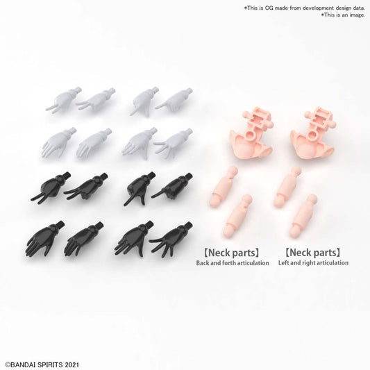 30MS OPTION HAND PARTS [WHITE/BLACK]