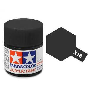 Tamiya Color Acrylic Paint Mini Bottle X-18 Semi Gloss Black