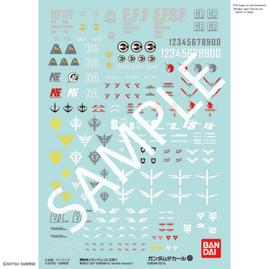 Gundam Decal #107 - Mobile Suit Gundam UC 1