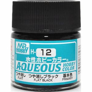 Aqueous Hobby Color - H12 Flat Black (Primary)