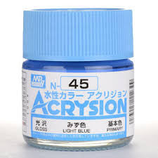 Mr. Hobby Acrysion N45 - Light Blue (Gloss/Primary) Bottle Paint