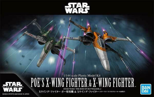 Bandai Star Wars 1/144 Scale - Poe's X-Wing Fighter & X-Wing Fighter (The Rise of Skywalker)