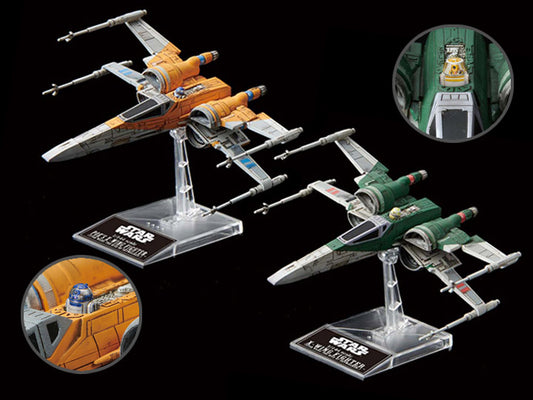 Bandai Star Wars 1/144 Scale - Poe's X-Wing Fighter & X-Wing Fighter (The Rise of Skywalker)