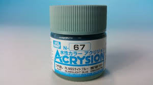 Mr. Hobby Acrysion N67 - RLM65 Light Blue (Semi-Gloss/Aircraft) Bottle Paint