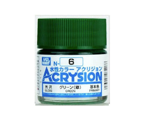 Mr. Hobby Acrysion N6 - Green (Gloss/Primary) Bottle Paint