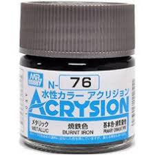 Mr. Hobby Acrysion N76 - Burnt Iron (Metallic/Primary Bottle Paint
