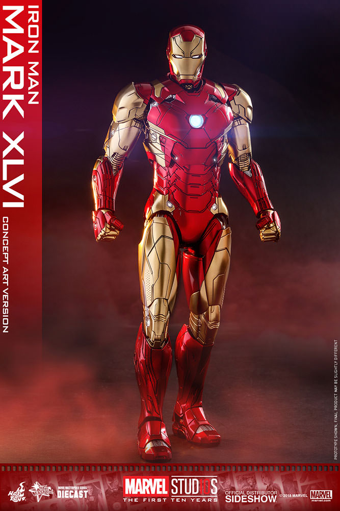 Iron Man Mark XLVI - Iron Man Concept Art - Sixth Scale Diecast Figure by Hot Toys (Display Item)