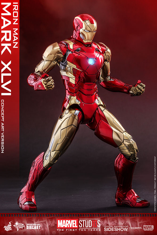 Iron Man Mark XLVI - Iron Man Concept Art - Sixth Scale Diecast Figure by Hot Toys (Display Item)