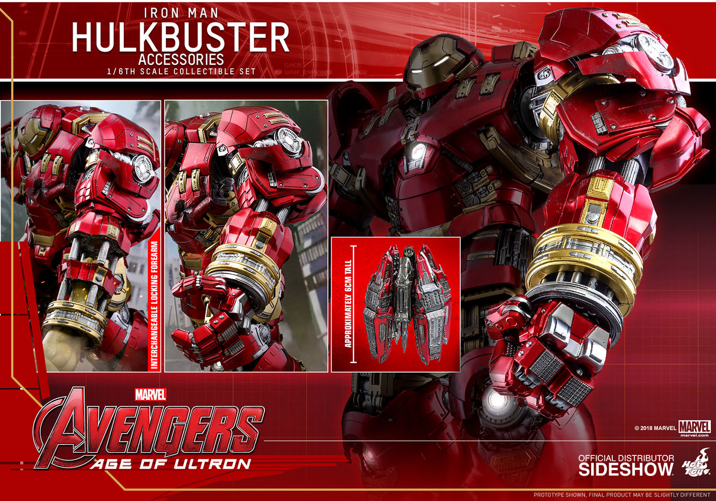 Hulkbuster Accessories Sixth Scale Figure by Hot Toys