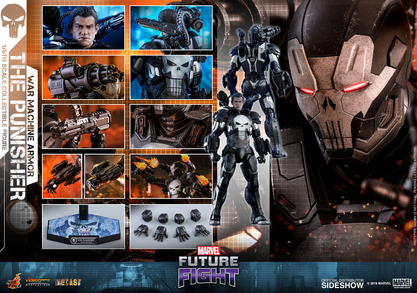 The Punisher War Machine Armor Sixth Scale Figure by Hot Toys