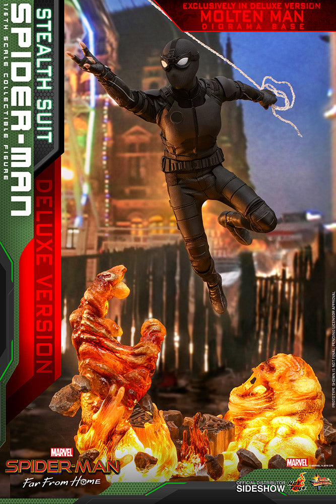 Spider-man (Stealth Suit) Deluxe Version - Spider-man: Far From Home - Sixth Scale Figure by Hot Toys