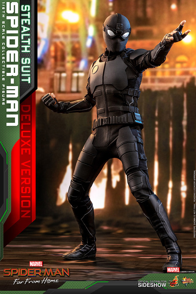 Spider-man (Stealth Suit) Deluxe Version - Spider-man: Far From Home - Sixth Scale Figure by Hot Toys