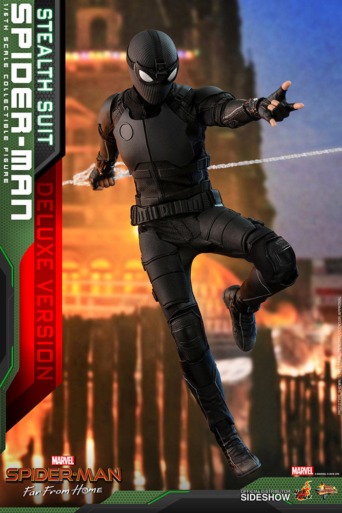 Spider-man (Stealth Suit) Deluxe Version - Spider-man: Far From Home - Sixth Scale Figure by Hot Toys