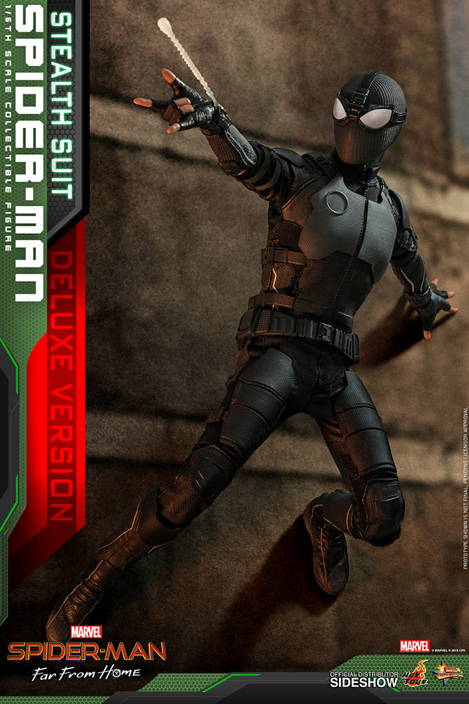 Spider-man (Stealth Suit) Deluxe Version - Spider-man: Far From Home - Sixth Scale Figure by Hot Toys