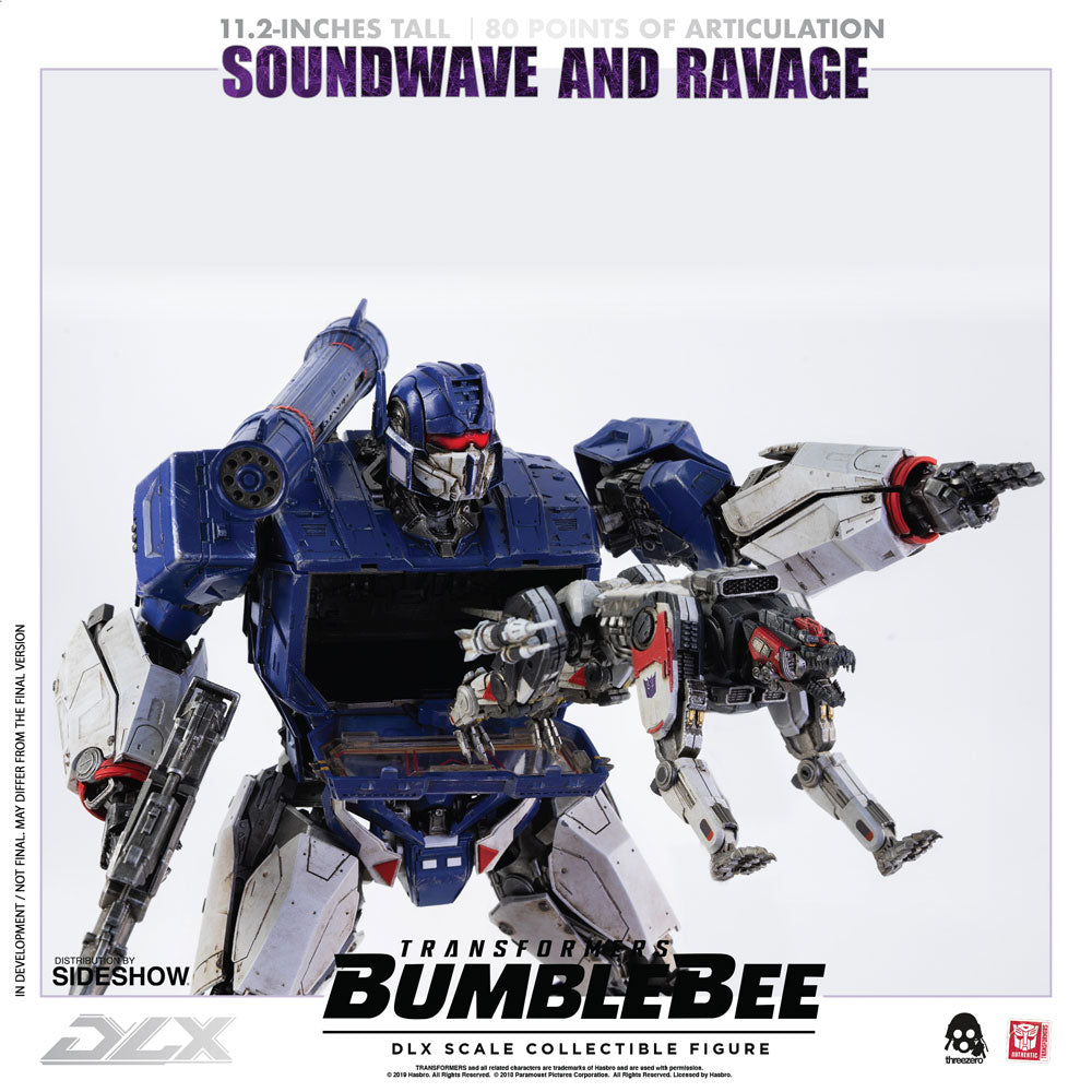 Soundwave & Ravage DLX Scale Collectible Figure - Transformers: Bumblebee (ThreeA)