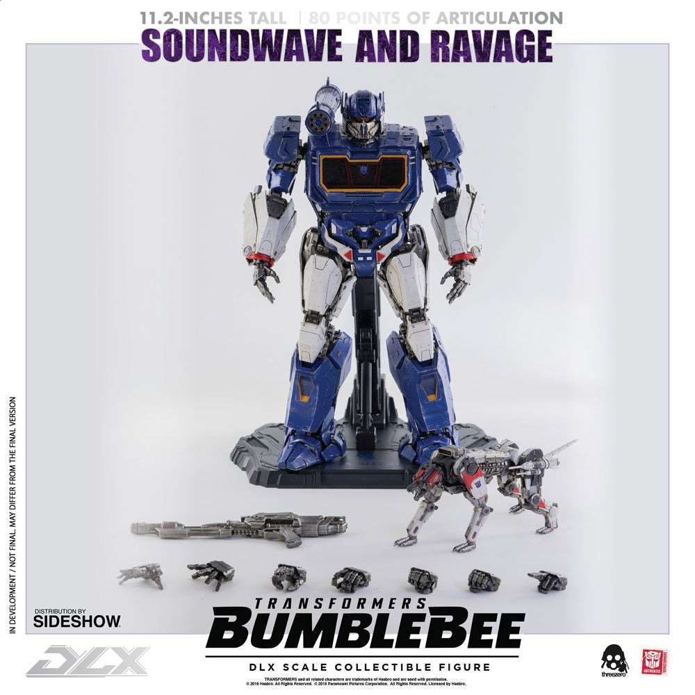 Soundwave & Ravage DLX Scale Collectible Figure - Transformers: Bumblebee (ThreeA)