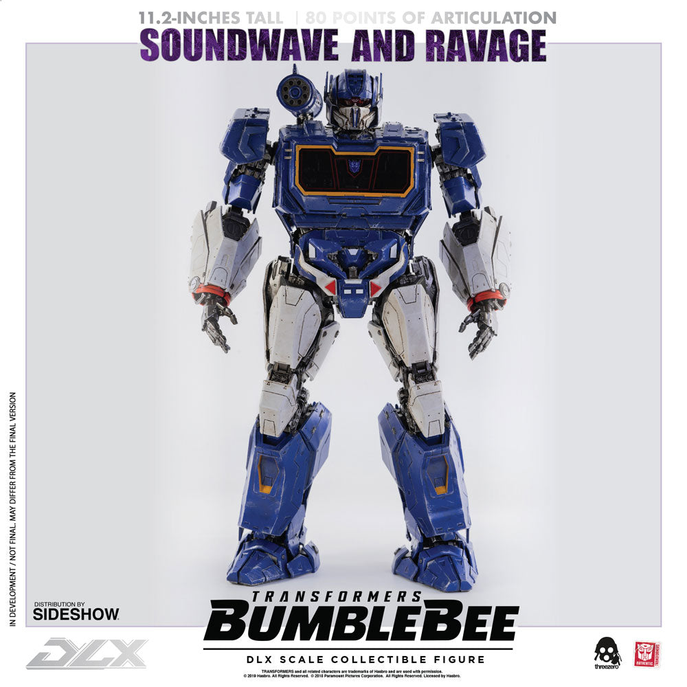 Soundwave & Ravage DLX Scale Collectible Figure - Transformers: Bumblebee (ThreeA)