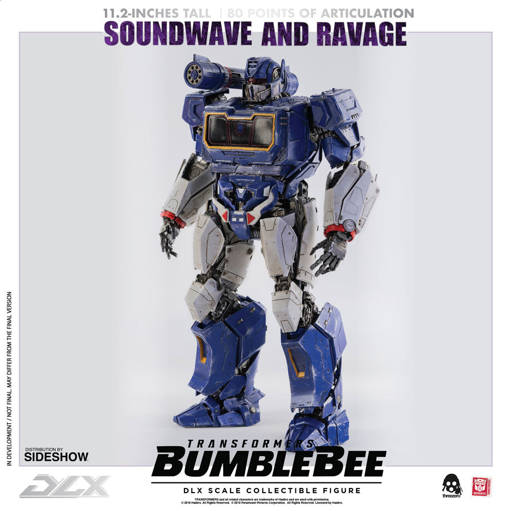 Soundwave & Ravage DLX Scale Collectible Figure - Transformers: Bumblebee (ThreeA)