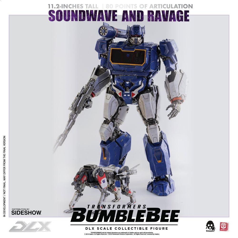 Soundwave & Ravage DLX Scale Collectible Figure - Transformers: Bumblebee (ThreeA)