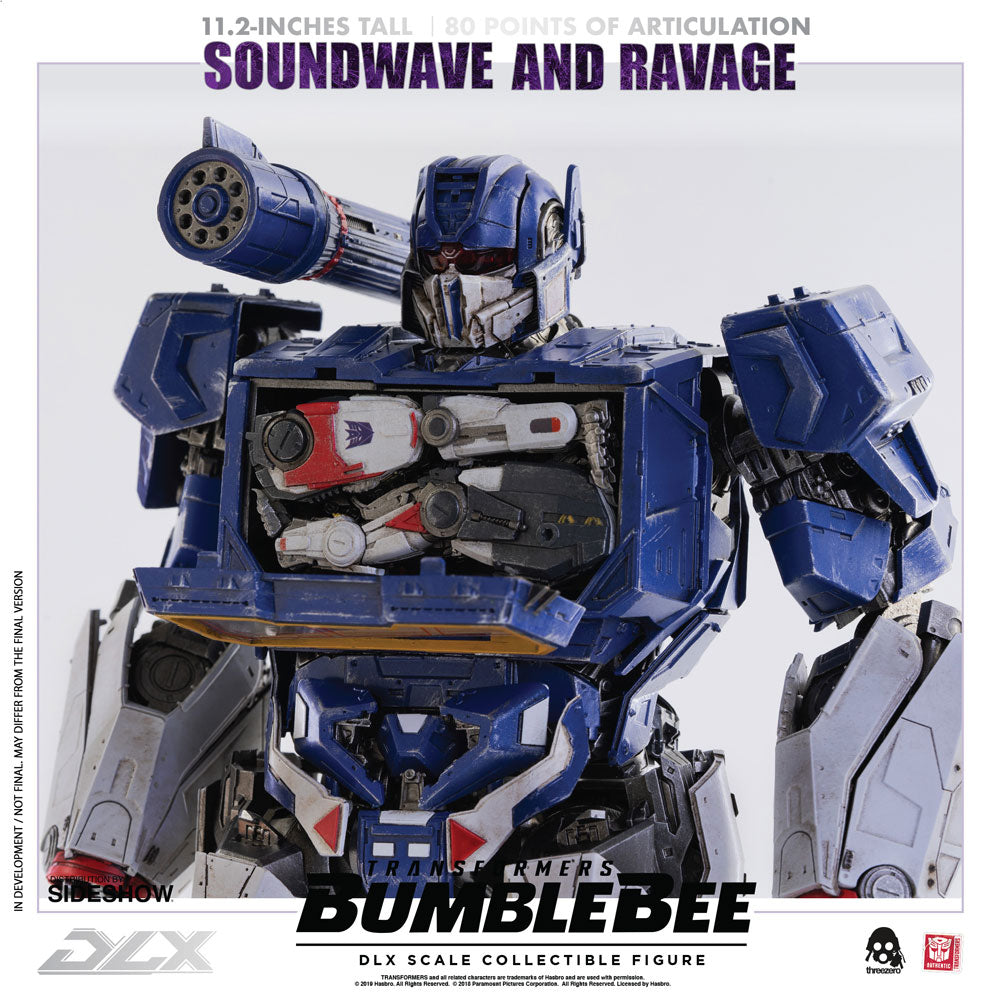 Soundwave & Ravage DLX Scale Collectible Figure - Transformers: Bumblebee (ThreeA)