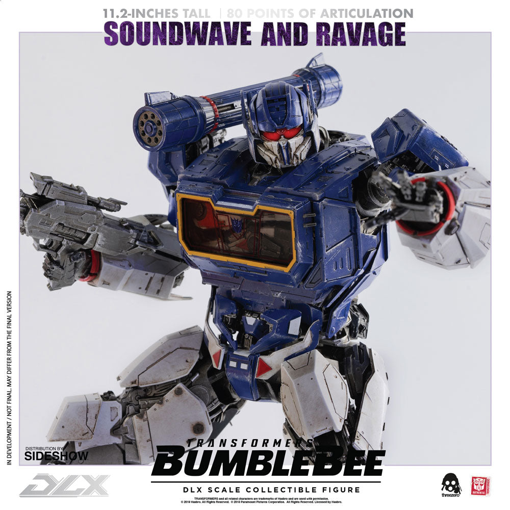 Soundwave & Ravage DLX Scale Collectible Figure - Transformers: Bumblebee (ThreeA)