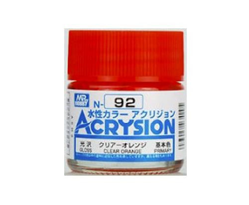Mr. Hobby Acrysion N92 - Clear Orange (Gloss/Primary) Bottle Paint