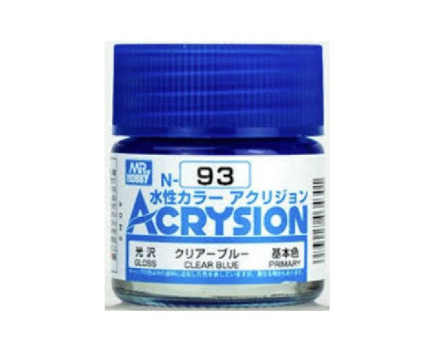 Mr. Hobby Acrysion N93 - Clear Blue (Gloss/Primary) Bottle Paint