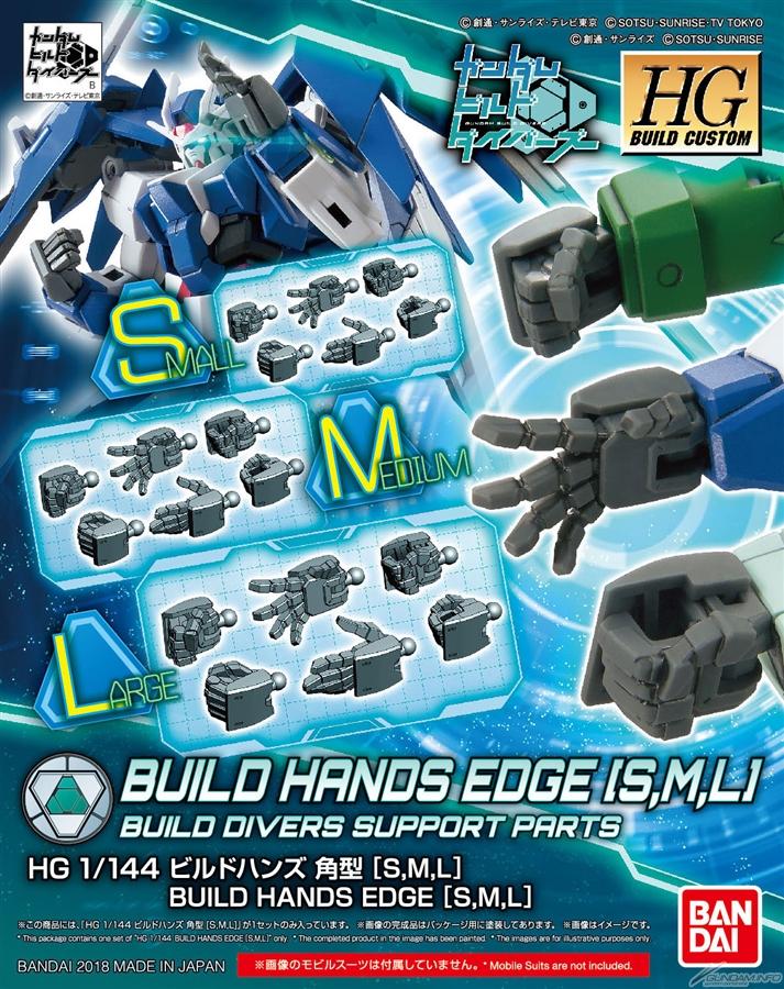 HG 1/144 Build Hands Edge [S/M/L]