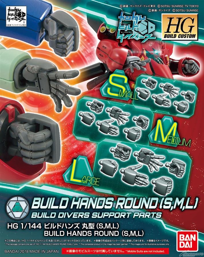 HG 1/144 Build Hands Round [S/M/L]