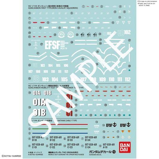 Gundam Decal #113 - Mobile Suit Gundam The Origin Multiuse 2 (HG)