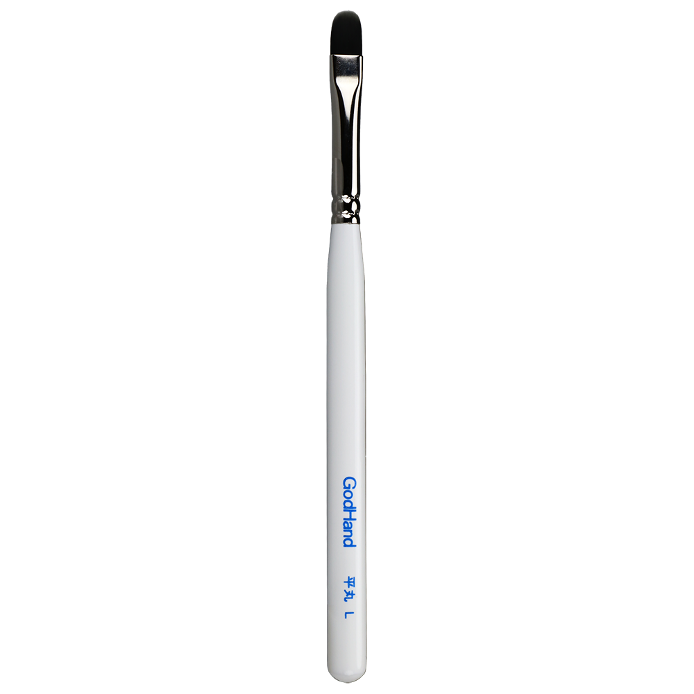 GodHand - Brushwork Softest Hobby Filbert Paint Brush Long with Cap