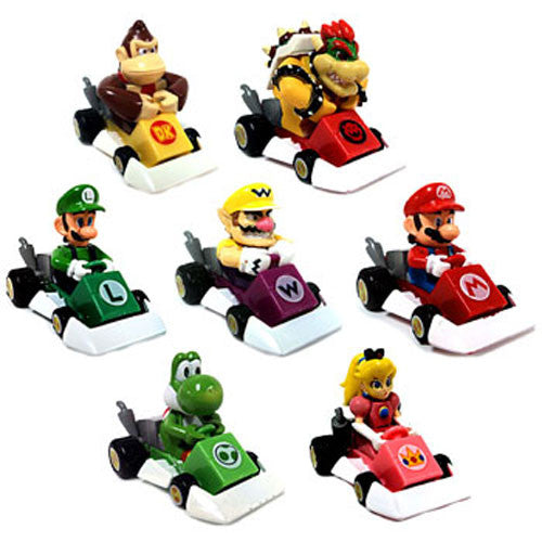 Mario Kart DS - Pull Back Racers - Set of 7 Racers (1 piece Style May Vary)