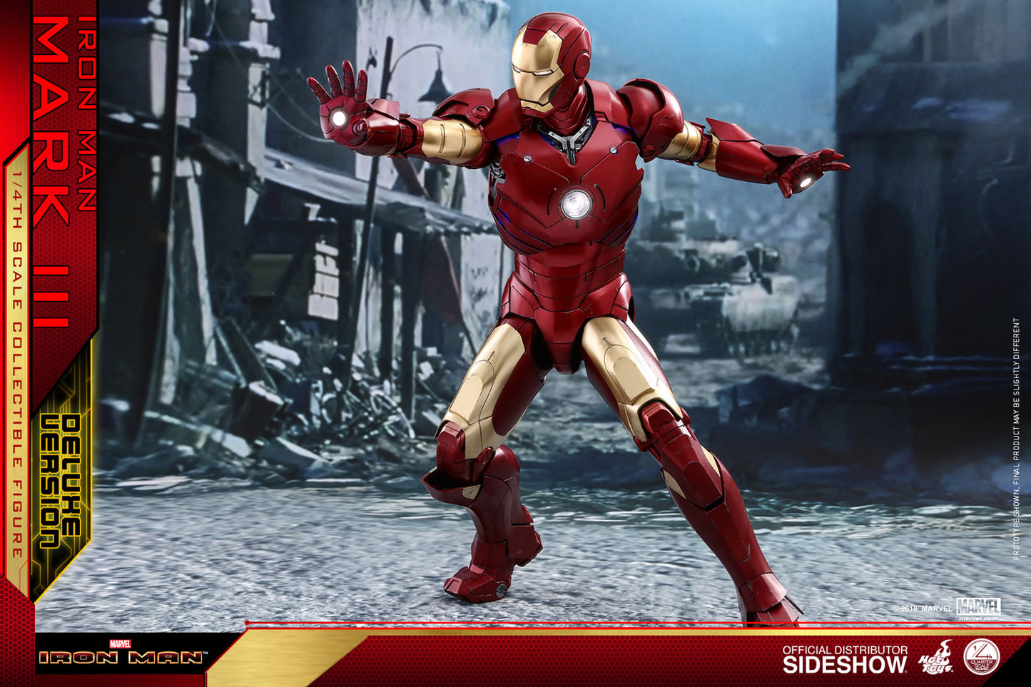 Iron Man Mark III Deluxe Version Quarter Scale Figure by Hot Toys