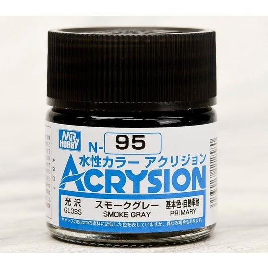 Mr. Hobby Acrysion N95 - Smoke Gray (Gloss/Primary) Bottle Paint