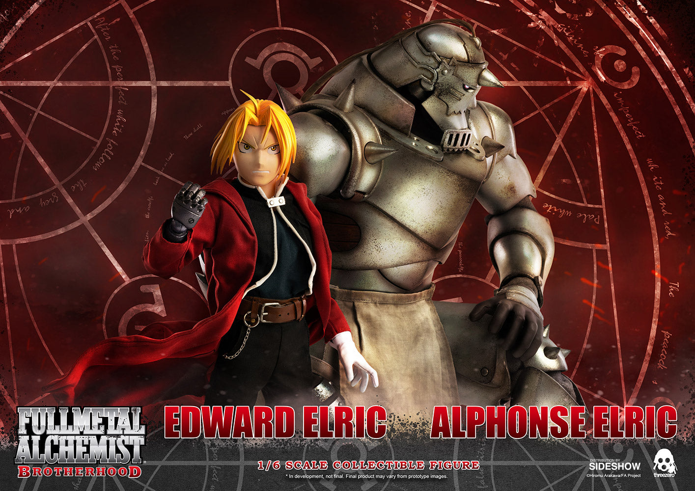 Alphonse Elric & Edward Elric (Twin Pack) Sixth Scale Figure Set by Fullmetal Alchemist Threezero